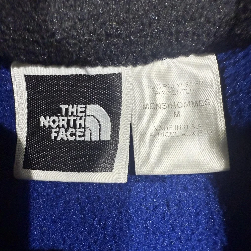 The North Face Vest Mens Medium Blue Fleece Full Zip Millennium Team Made USA